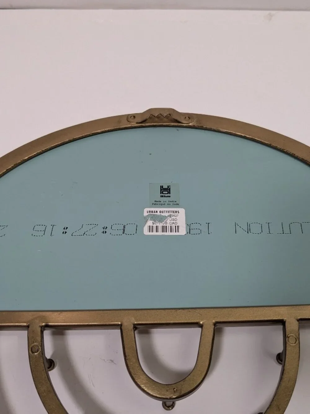 Urban Outfitters Aimee Jewelry Storage Hanging Mirror Gold Tone Bohemian Boho